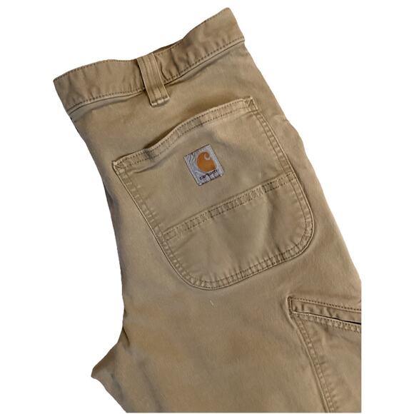 Carhartt Relaxed Fit Work Pants youth 33x30 Beige Cotton Blend 102291-253 - Picture 7 of 14